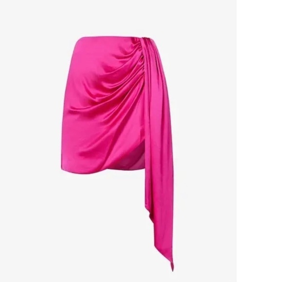 Jonathan Simkhai Mae asymmetric-hem satin mini skirt - Picture 3 of 9